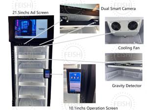 เครื่องหยอดเหรียญอัตโนมัติแบบ24/7สำหรับสำนักงานคว้า N Go อาหารและเครื่องดื่ม Ai Visual โลหะตู้เย็นตู้หยอดเหรียญอัจฉริยะ SDK - Product Image 4