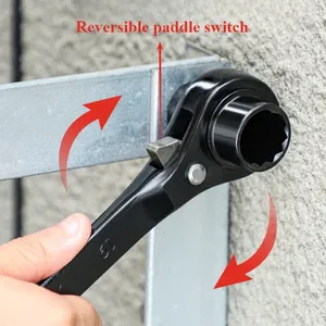 1 cái 17-24mm siêu bền Torx Ratchet cờ lê đa năng dual-hướng bánh phổ hai đầu cờ lê nhanh chóng phát hành ổ cắm - Product Image 3