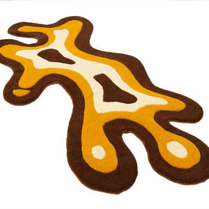 Alfombra Moderna Rectangular de Lana, Tejida a Mano, Lisa, Lavable, con Base Antideslizante de Látex, para Sala de Estar, Dormitorio, Habitación Infantil - Product Image 1