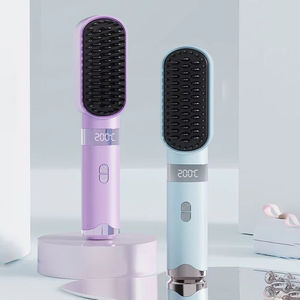 Nouveau lisseur sans fil 140-200C °   Peigne lissant avec 3 réglages de température, type-C, écran LCD - Product Image 1