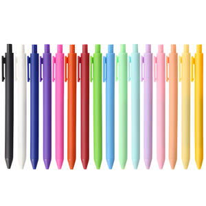 Pena bolpoin dapat ditarik dengan Logo multiwarna Macaron Promosi pena tinta Gel plastik Logo kustom untuk hadiah - Product Image 5