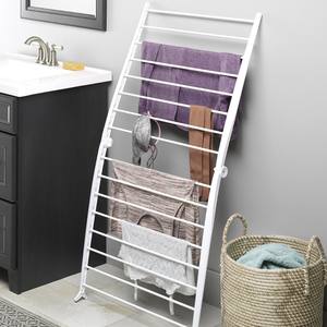 Cintre en tissu métallique léger pliable et détachable Séchage fonctionnel Porte-vêtements sur <span class=keywords><strong>baignoire</strong></span> pour salle de bain - Product Image 4