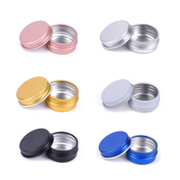 Boîte en aluminium ronde de 10g 10ml pour capsules de cire capillaire, capsules de bougie à la menthe, argent, or, noir, blanc