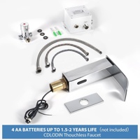 CYEN contrôle de température de haute qualité installation rapide chrome capteur automatique robinet sans contact salle de bain évier robinet