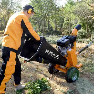 Trituradora de madeira para planta de tecido profissional K-MAXPOWER 15hp, picador de madeira com motor a gasolina