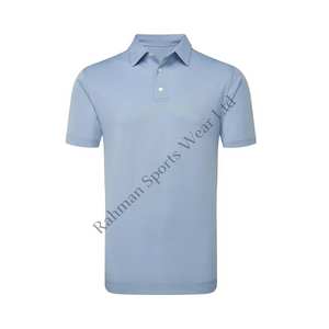 Chemise ajustée en maille pour homme – Respirante, moderne, coupe ajustée, manches courtes, en coton, silhouette élégante, décontractée pour le week-end et les soirées - Product Image 1