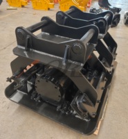 Compacteur à plaques vibrantes hydraulique AORIS en acier haute résistance pour excavatrice avec moteur intégré