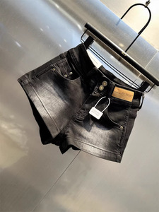 Short en <span class=keywords><strong>jean</strong></span> vintage ZONA taille mi-haute coupe skinny avec poches cargo arrière, délavé et extensible, style Y2K sexy, Hot Pants - Product Image 3