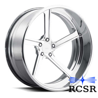 Jantes RCSR Deep Dish Big Lip Design 18-20 22 24 26 pouces, finition chrome poli, roues forgées personnalisées pour Chevy Oldsmobile Cutlass