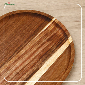 Petit plateau en bois massif d'acacia de style japonais, assiette ovale de conception classique, vaisselle jetable pour la fête et le dîner diététique - Product Image 4