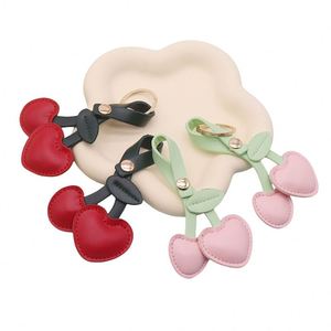 New Style PU Leather Cherry <b>Key</b> Chain Bag Pendants Car Accessories Keychain <b>Key</b> <b>Ring</b> Hanging Ornaments - Product Image 1