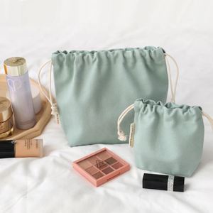 Sac à cordon personnalisé OEM de petite taille, couleur violette, 16*13cm, 8oz, 100% coton, avec soufflet inférieur - Product Image 2