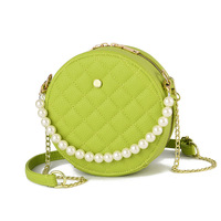 Petit sac rond femmes été mode épaule sac messager style classique losange mini sac rond