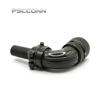 Connecteur circulaire industriel PSCCONN MS 5015 Série MS3108B 20-4S, prise d'alimentation filetée femelle à angle droit, 4 broches