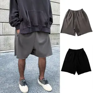 Hip hop kanye west shorts 5 inch plain mens custom shorts elastic band