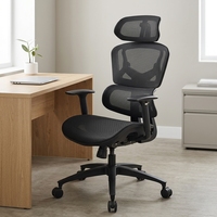 Chaise de bureau pivotante Kabel au design moderne Double dossier en maille de nylon Confort ergonomique avec accoudoir réglable