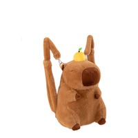 Sac à dos Capybara très vendu, jouets en peluche mignons, peluches personnalisées avec nœud, jouets en peluche personnalisés pour enfants, cadeau de vacances