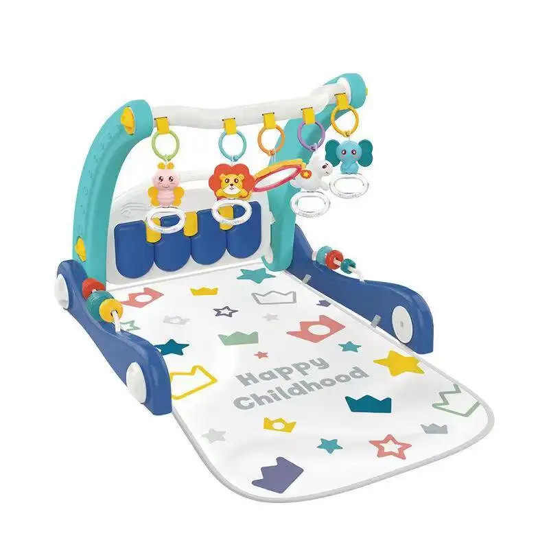 2023 Hot Selling New Style Multi-functional 2 in 1 Baby Walker With Wheels Piano Rack Toys For Toddler Infant Gift