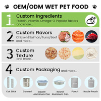 Aliment humide pour chien le plus vendu, saveur poulet, morue, saumon, thon, sans céréales, en conserve, riche en protéines, pour chat et chien