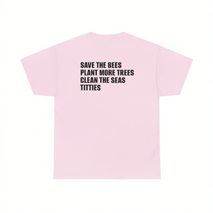 T-shirt « Sauvez les abeilles, plantez des arbres, nettoyez les mers», t-shirt humoristique, t-shirt cringe, t-shirt inapproprié - Product Image 2