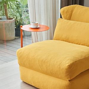 Canapé modulaire d'angle extensible convertible en tissu rembourré durable moderne à un siège sans accoudoirs pour les salons de villa - Product Image 5