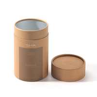 Emballage personnalisé en tube biodégradable de qualité alimentaire pour matcha, boîtes rondes gaufrées, emballage de qualité supérieure pour grains de café