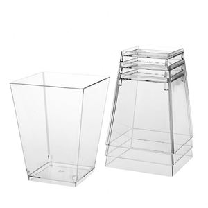 Contenants carrés transparents jetables personnalisés de 5 oz biodégradables pour gobelets à dessert - Product Image 5