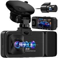 Caméra embarquée Bmax BK02 haute définition 3 pouces IPS, modèle exclusif, 2.5K+1080P+1080P, WiFi 5G, GPS, triple objectif 140+110+110