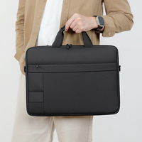 Sac pour ordinateur portable de 16 pouces avec logo personnalisé, tissu Oxford, grande capacité, pour le bureau, les voyages, sac d'ordinateur imprimable