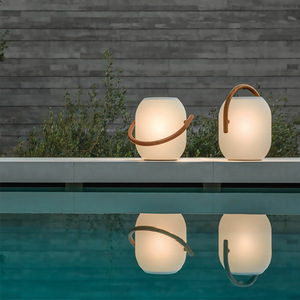 Lámpara de mesa solar portátil para exteriores, impermeable, recargable, luz ambiental para patio, jardín, terraza - Product Image 5