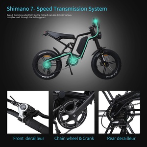En stock aux États-Unis, vélo électrique à double amortisseur <span class=keywords><strong>1200W</strong></span>, 7 vitesses réglables, vélo tout-terrain électrique avec écran LCD intelligent - Product Image 3