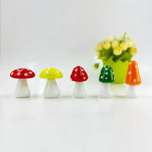 Figuras de Hongos Hechas a Mano con Lámparas de Murano, Adornos de Cristal en Miniatura, Pequeñas Piezas Decorativas para la Decoración del Hogar - Product Image 1