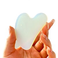 Masseur facial de marque privée outil de Massage du visage Anti-âge pierre corps opale Gua Sha opalite Guasha pour le Drainage lymphatique