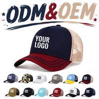 Casquette Trucker à Dos en Maille Bicolore avec Broderie Personnalisée et Logo Imprimé OEM ODM, Réglable pour l'Extérieur