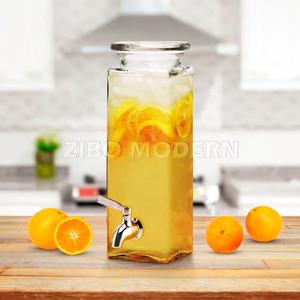 2.3L 80 oz طويل القامة جرة زجاجية شرب موزع حنفية و غطاء زجاجي - Product Image 4
