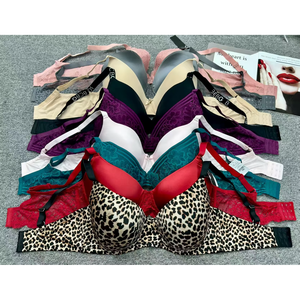 Sujetador de encaje de talla grande para mujer, con estampado de leopardo, con aros, ropa interior diaria, precio bajo - Product Image 3