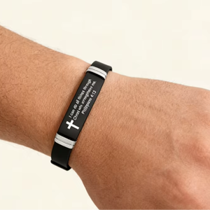 Pulsera con Frase Inspiradora Grabada, Brazalete Ajustable con Afirmaciones Positivas para Mujer - Product Image 1