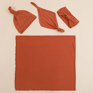 <span class=keywords><strong>Set</strong></span> di coperte elastiche di bambù elastiche per <span class=keywords><strong>neonato</strong></span> e setose copricapo con bavaglini da regalo <span class=keywords><strong>Set</strong></span> per fotografia coperta da doccia <span class=keywords><strong>Set</strong></span> da <span class=keywords><strong>ospedale</strong></span> - Product Image 4