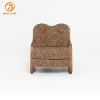 Fauteuil de détente de style rétro en métal avec accoudoirs en boucle Teddy, fauteuil d'appoint design pour hôtel, salon, café
