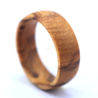 Anillos de Madera de Barril de Whisky Vintage de 8 mm de POYA Wholesale, Anillos de Madera de Olivo Natural para Hombre, Joyería