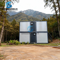 Maison préfabriquée en conteneur à double étage et une seule pièce, moderne, en kit, robuste, avec installation facile