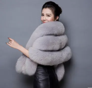 Bufandas térmicas de imitación de piel de zorro para mujer, nuevo diseño, invierno, cálido, 2022
