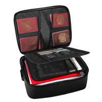 Sac de voyage étanche pour passeport Sac de documents ignifuge de grande capacité
