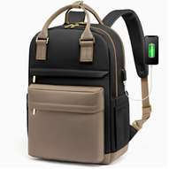 Tas Ransel Oxford Custom Kapasitas Besar dengan Port USB, Tas Laptop Multifungsi, Tas Ransel Pelajar