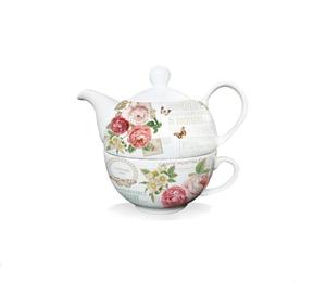 Excellent fashion cartoon cute rabbit decorated porcelain tea set for one person tea pot and tea cup with lid - Product Image 1