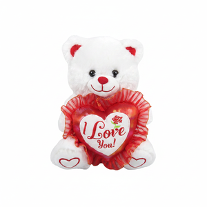 24 Pezzi/Scatola Orsacchiotto Bianco da 30 cm con Cuore, Decorazioni per San Valentino Modello 376604 - Product Image 4