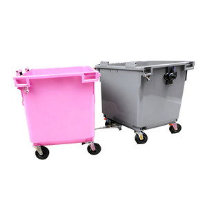 Tùy Chỉnh Lớn Ngoài Trời <span class=keywords><strong>660L</strong></span> 1100L HDPE Nhựa Thùng Rác Có Thể Tái Chế Thùng Rác Thùng Rác Với Chất Thải Thùng Với Xe Nâng Nhập - Product Image 2