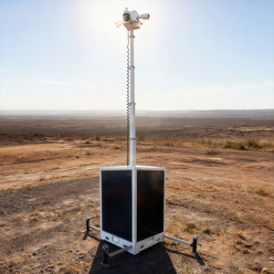 เสาโซลาร์เซลล์เคลื่อนที่พร้อมเสาไฮดรอลิกแบบยืดหดได้ แผงโซลาร์เซลล์แบบติดตั้งได้สำหรับการรักษาความปลอดภัยงานชั่วคราว - Product Image 1