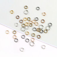 100 pièces 5mm 6mm Double boucles rondes anneaux de saut fendus bijoux à bricoler soi-même connexion Mini anneau fendu pour la fabrication de bijoux