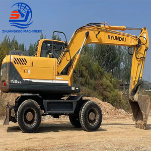 Excavadoras de Ruedas Usadas Hyundai de Corea, Excavadora de Ruedas Original HYUNDAI 150 150W-7 150W-9, Excavadora de 15 Toneladas Hyundai en Venta - Product Image 2